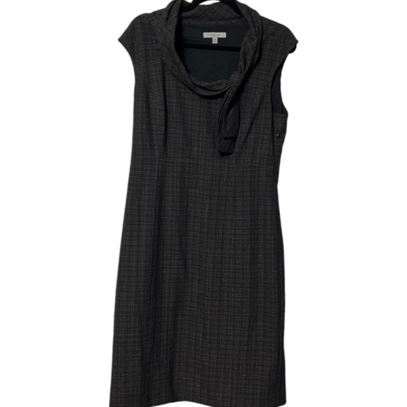 Classiques Entier Classic Sleeveless Black Plaid Sheath Dress Size 10